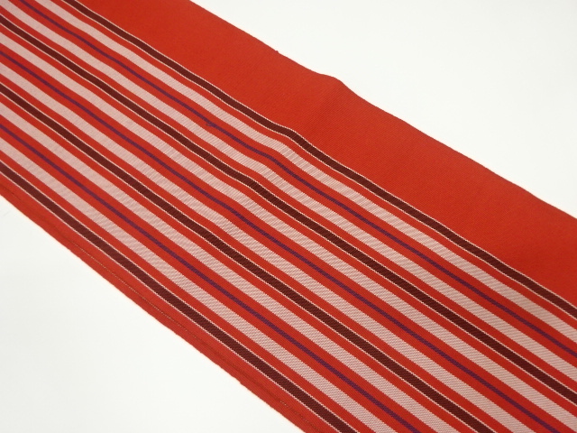 JAPANESE KIMONO / VINTAGE HASSUN OBI / WOVEN STRIPE